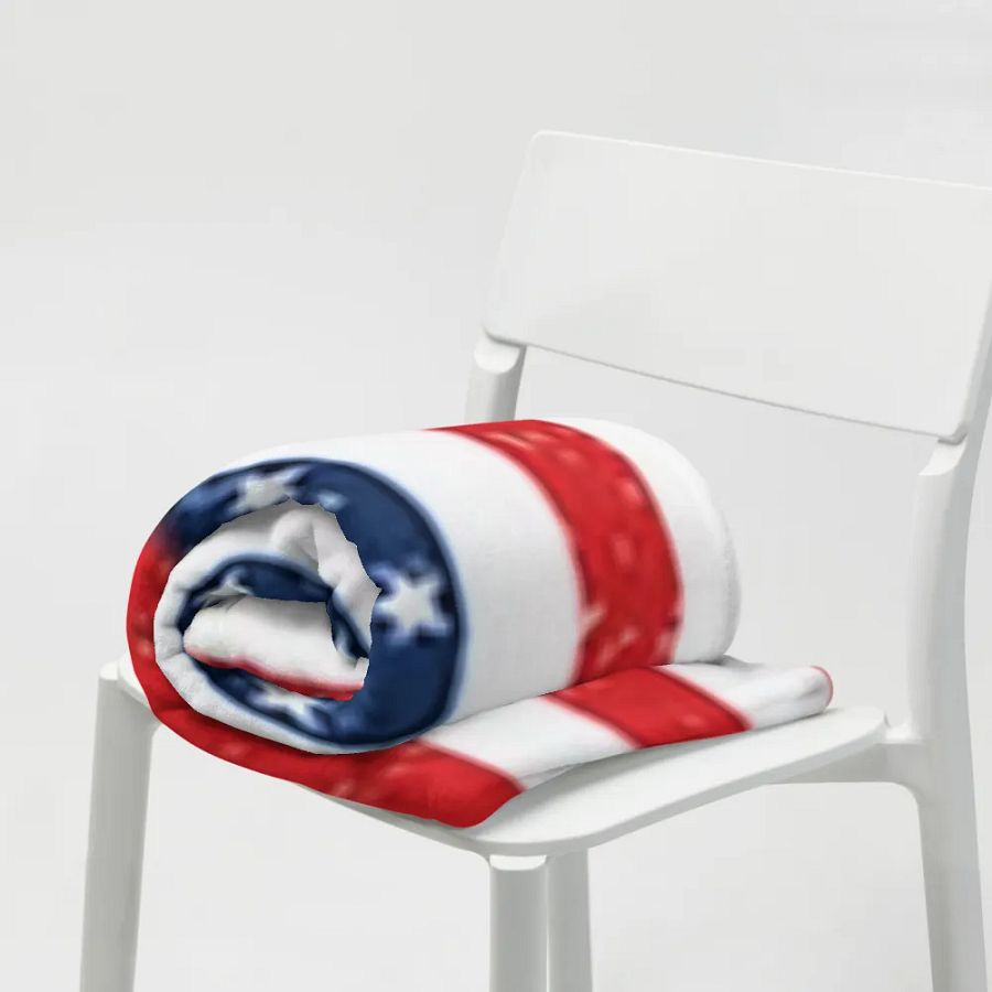 "U.S." Stars & Stripes Throw Blanket product image (9)