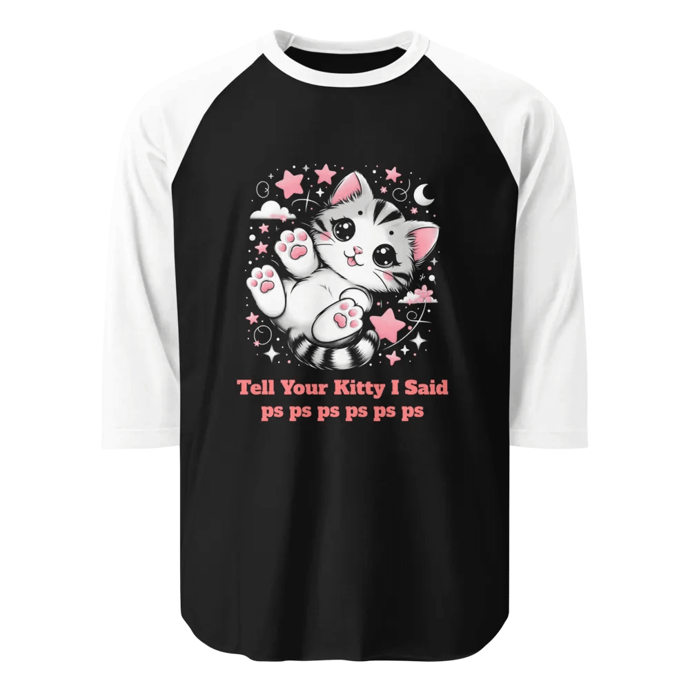 pspsps Kitty Baseball Style Tee - Dark Torso Colors product image (1)