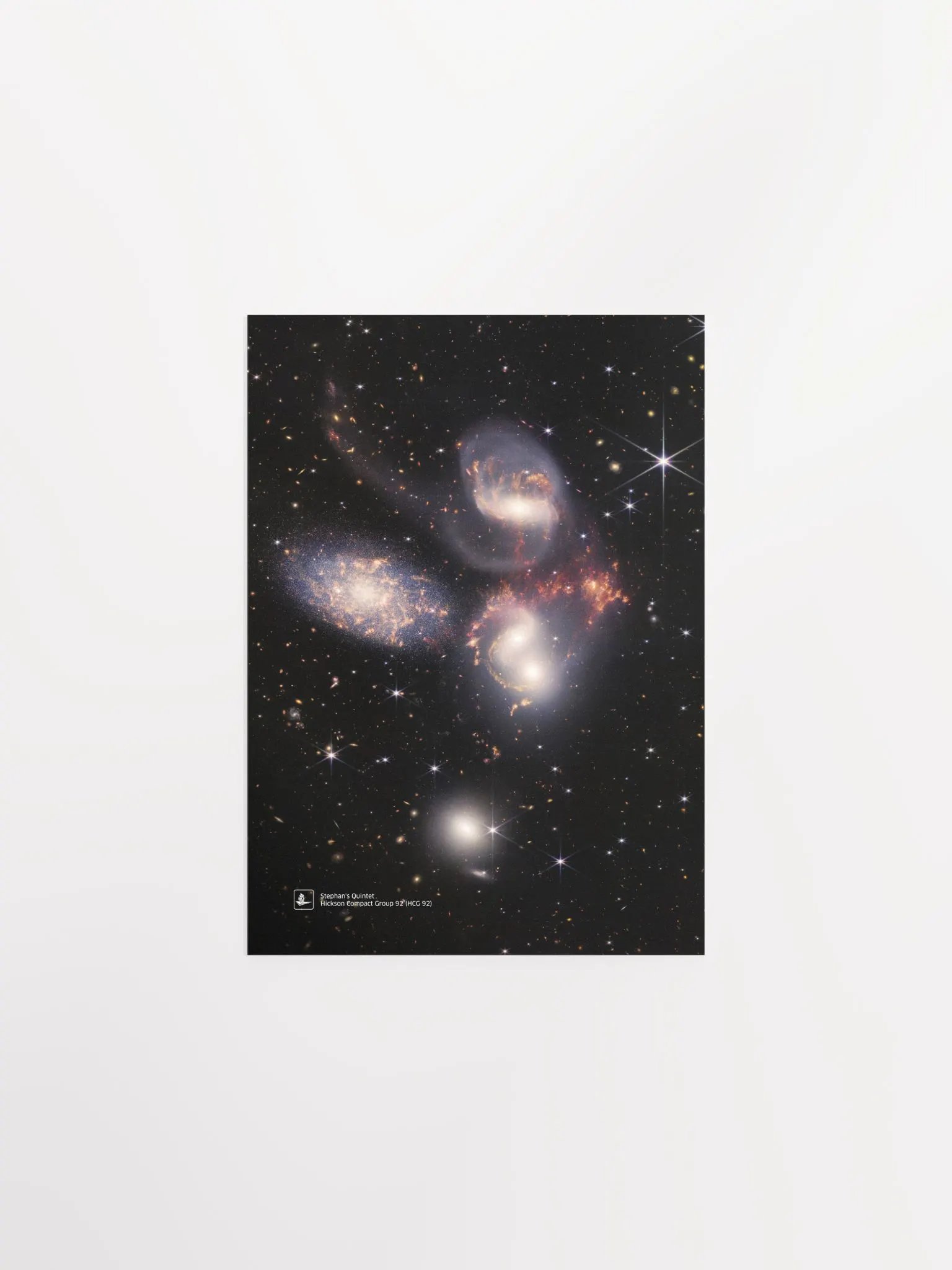 Stephan’s Quintet, Hickson Compact Group 92 (HCG 92) (James Webb/JWST) — space poster, science poster product image (11)