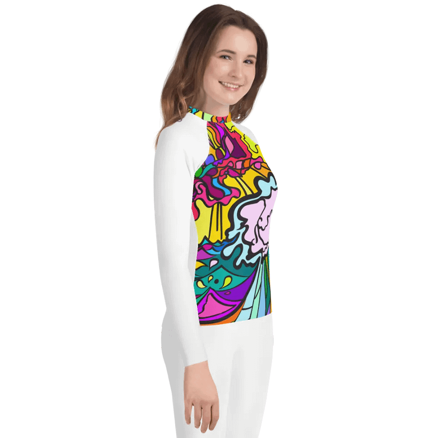 Psychedelic Wave Youth Rash Guard - Wave at Sunset product image (4)