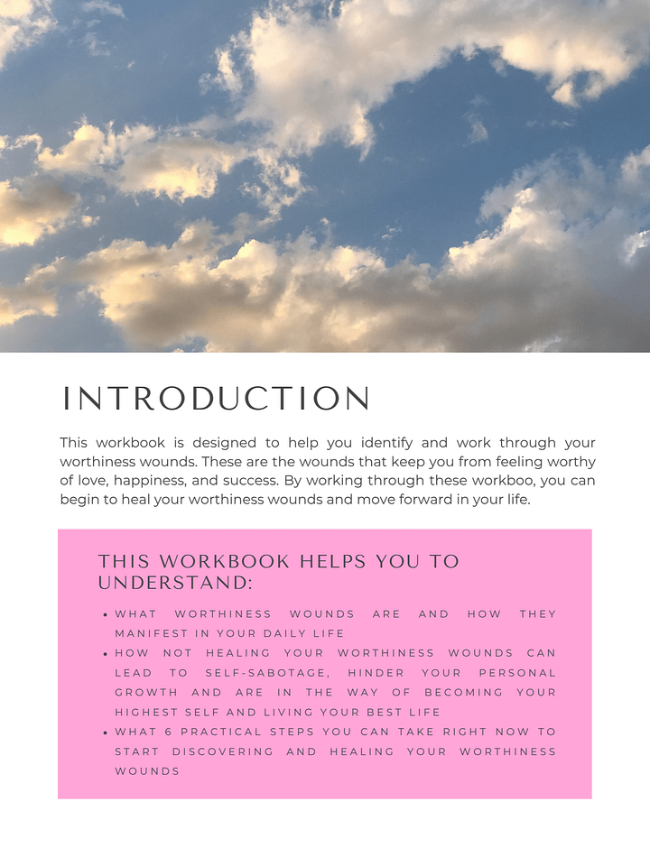 Heal Your Worthiness Wounds: A 28-Day Guided Workbook & Journal product image (2)
