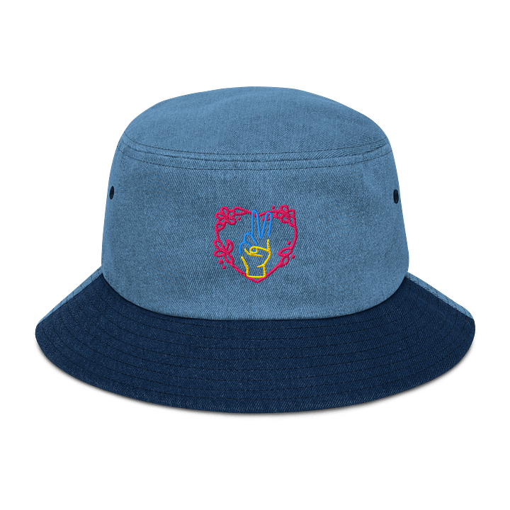 Peace Sign Denim Bucket Hat product image (1)