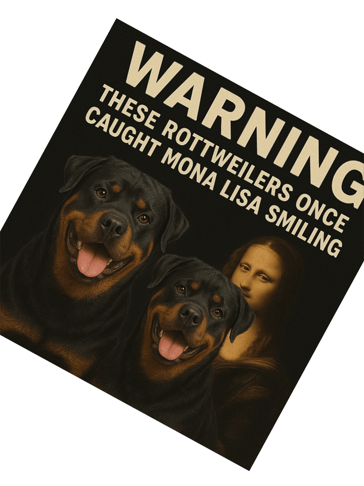 Mona Lisa Rottweiler Kiss Cut Stickers product image (5)