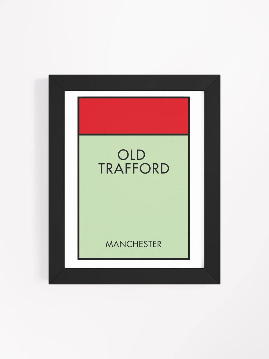 Old Trafford Manchester Monopoly Title Art Framed Print product image (3)