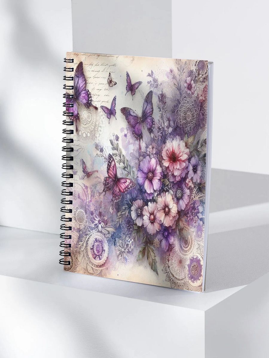 Purple Butterflies-Spiral Notebook product image (4)