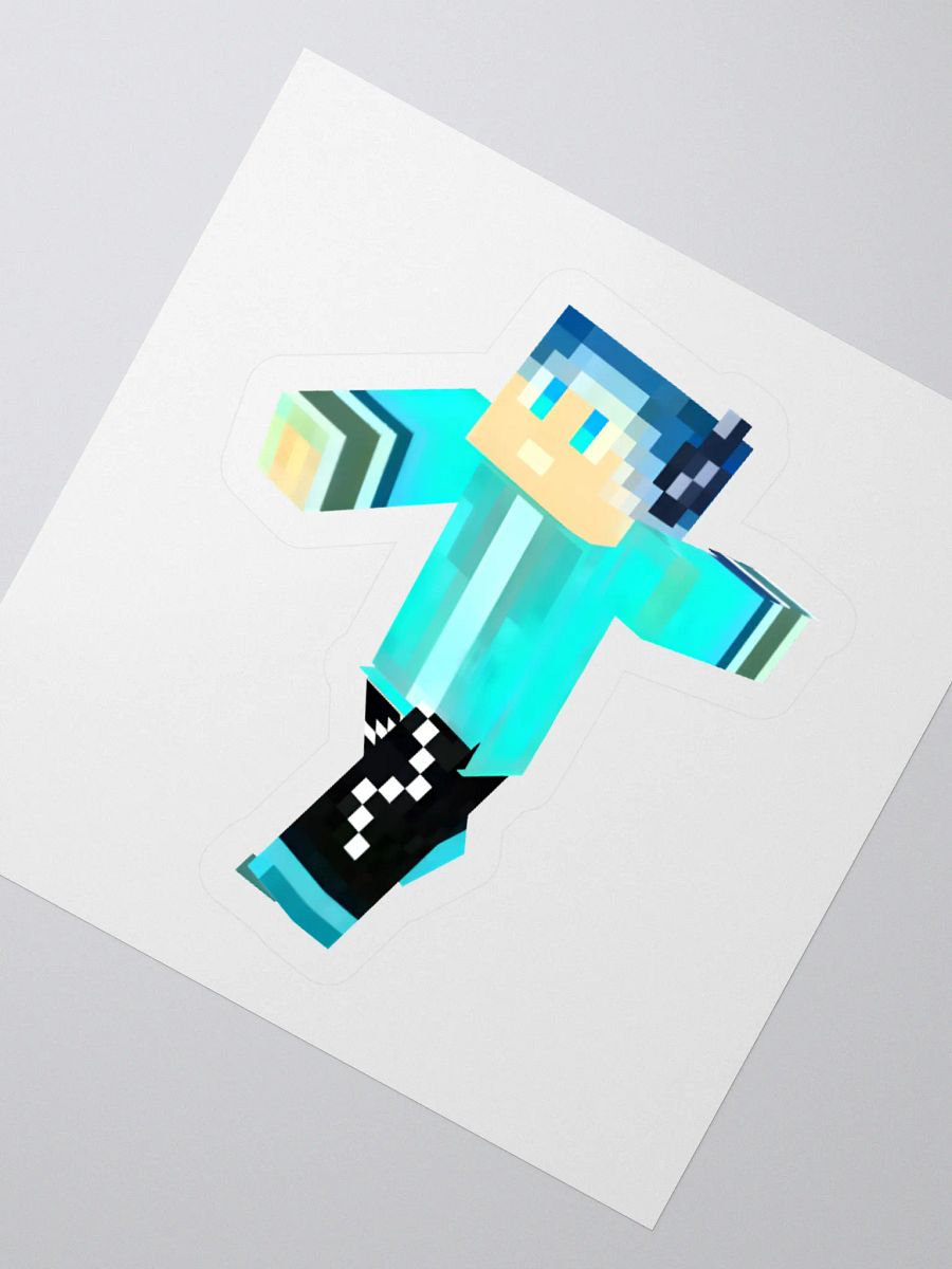 Pixelated Blue Character Sticker product image (6)