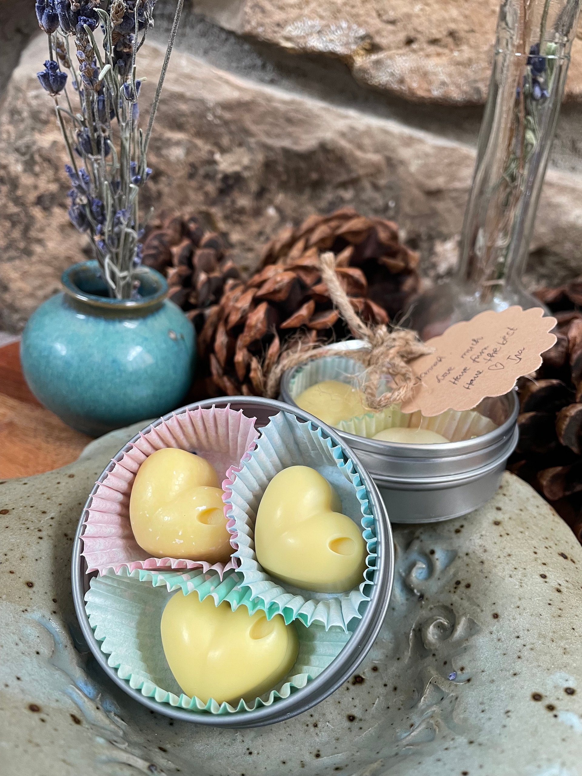 Premium Hearts Better Body Butter Bar Minis, Wax Free - Eco-Friendly, Refillable Gift Ready (3 PACK) product image (1)