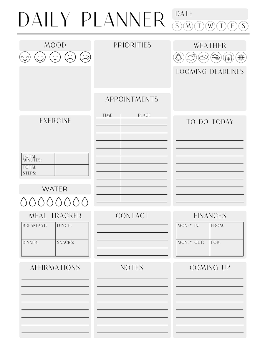ADHD Friendly Daily Planner Page product image (2)