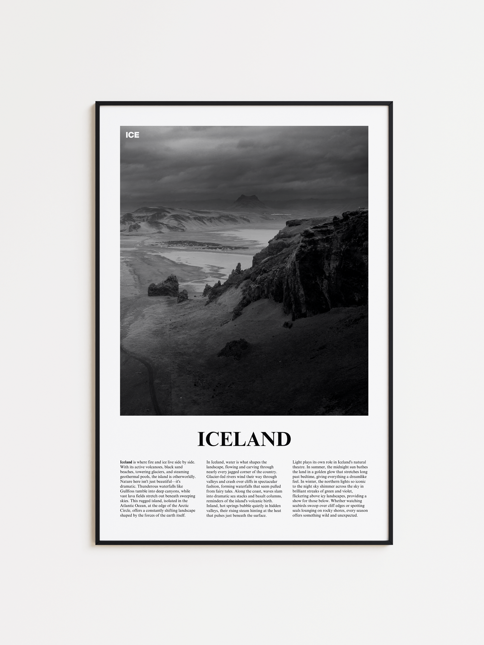 Iceland 04 Newspaper Poster | Framed product image (1)