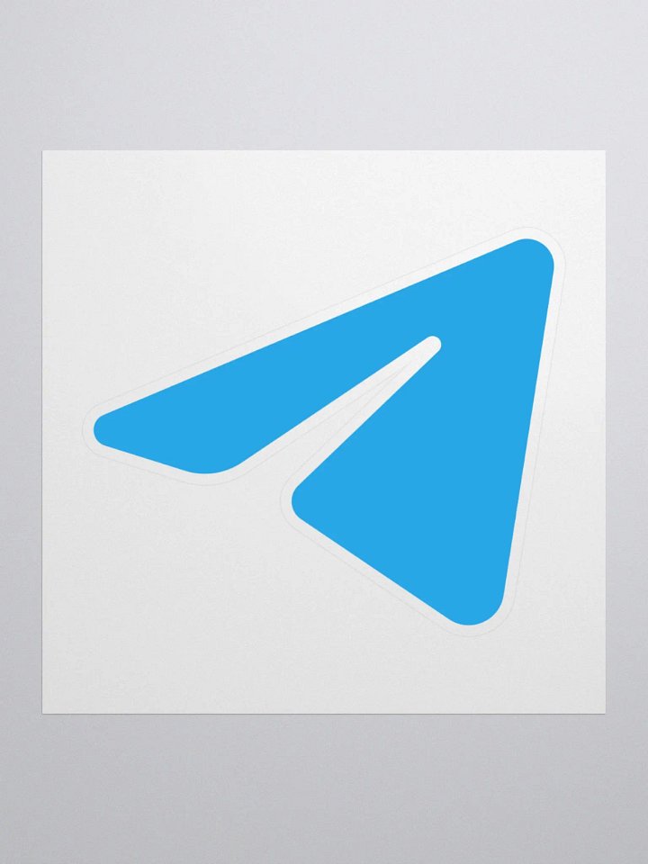 Pegatina de vinilo troquelada logo Telegram azul product image (1)