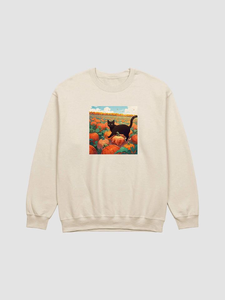 Whimsical Cat in Pumpkin Patch Sweatshirt product image (1)