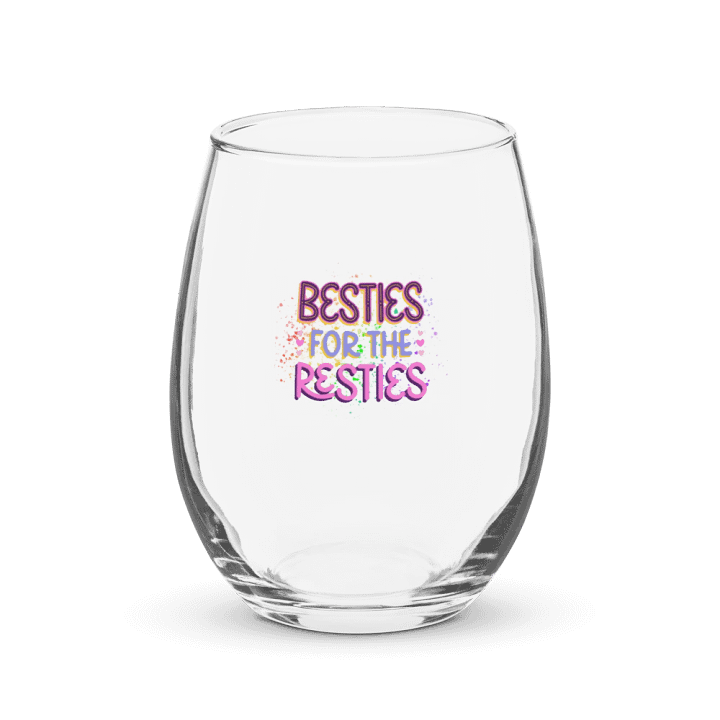 Rainbow Besties Stemless Wine Glass product image (1)