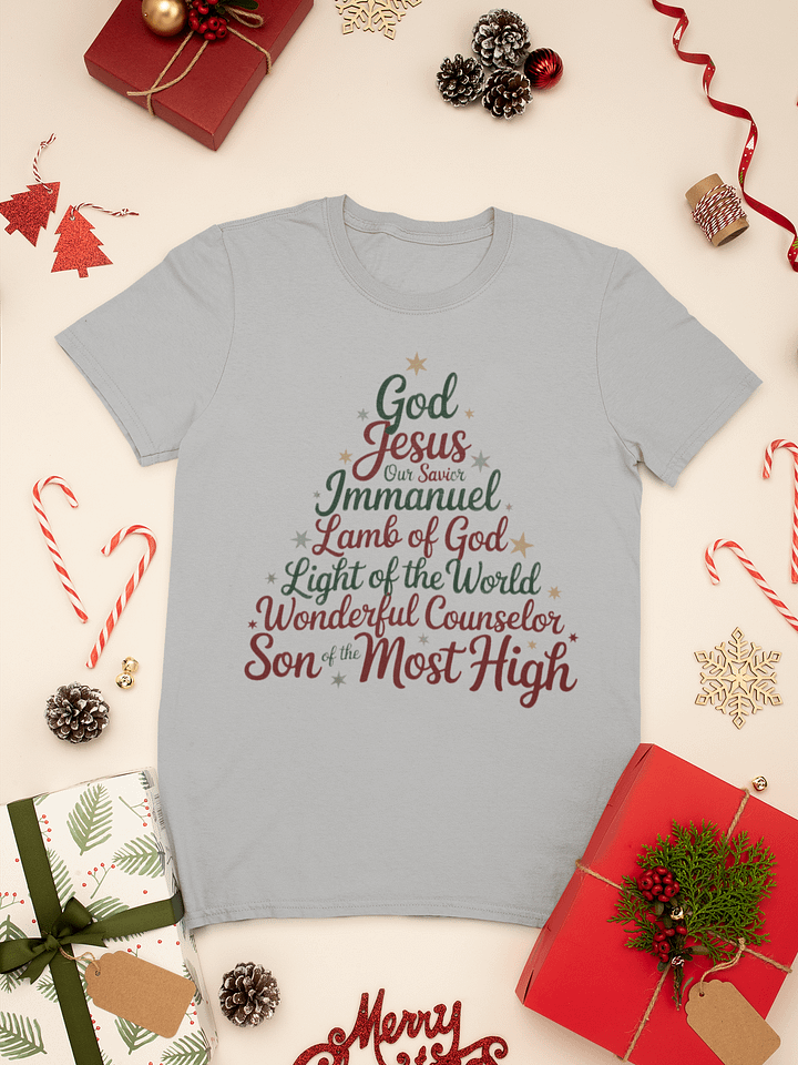 Christian Christmas Shirt Names of Jesus Christmas tree product image (1)