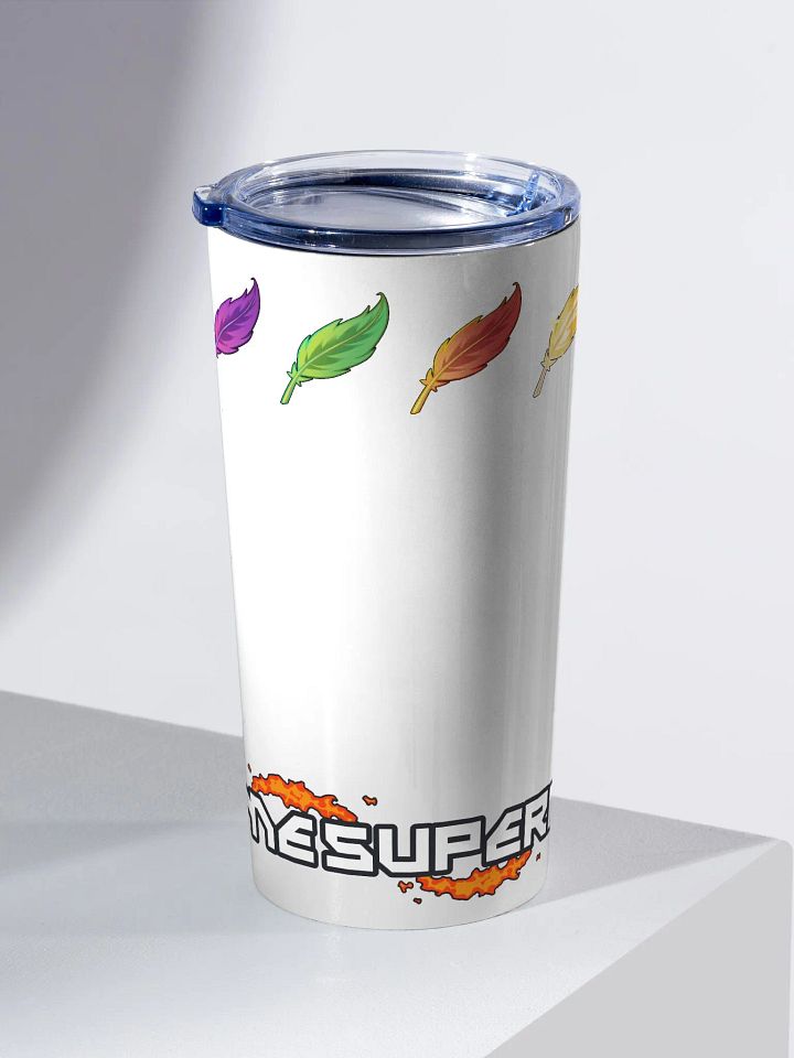 Feathers & Nameplate 20z Stainless Steel Tumbler (White) product image (1)