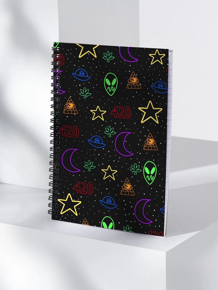 Spaceweed Pattern Spiral Notebook product image (4)
