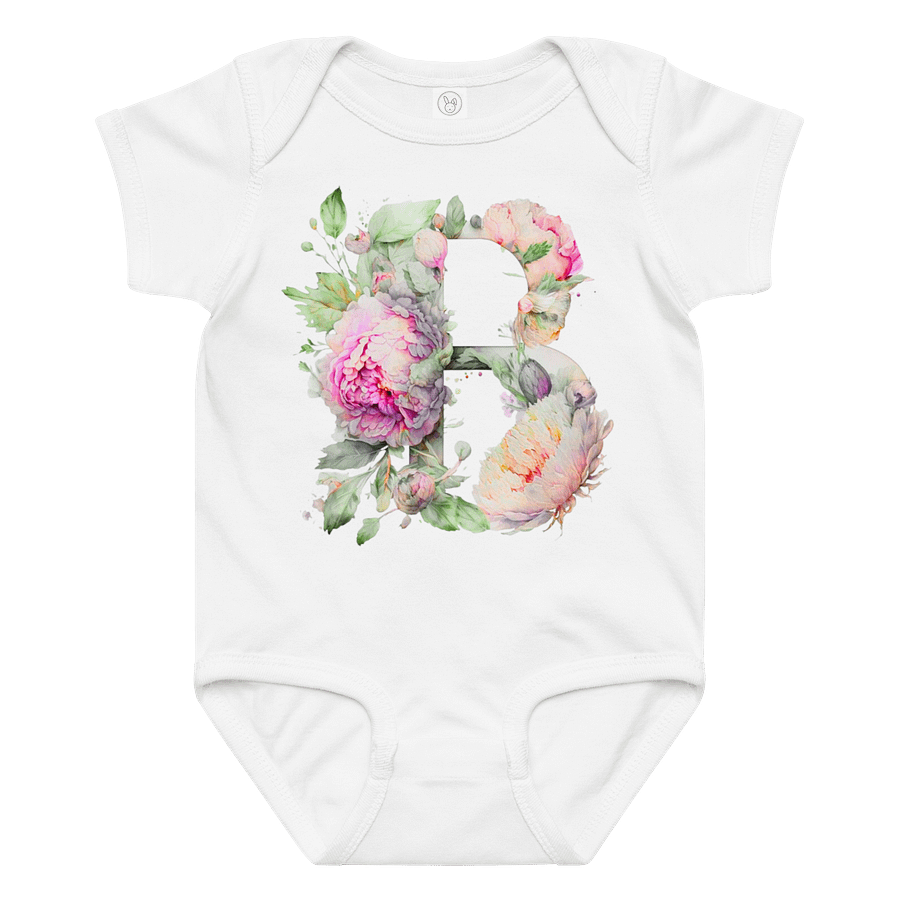 Floral Letter B Baby Bodysuit product image (1)