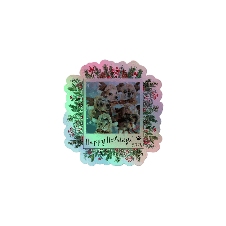 LIMITED EDITION Holographic Sticker - Paws [Holidays 2024] product image (1)