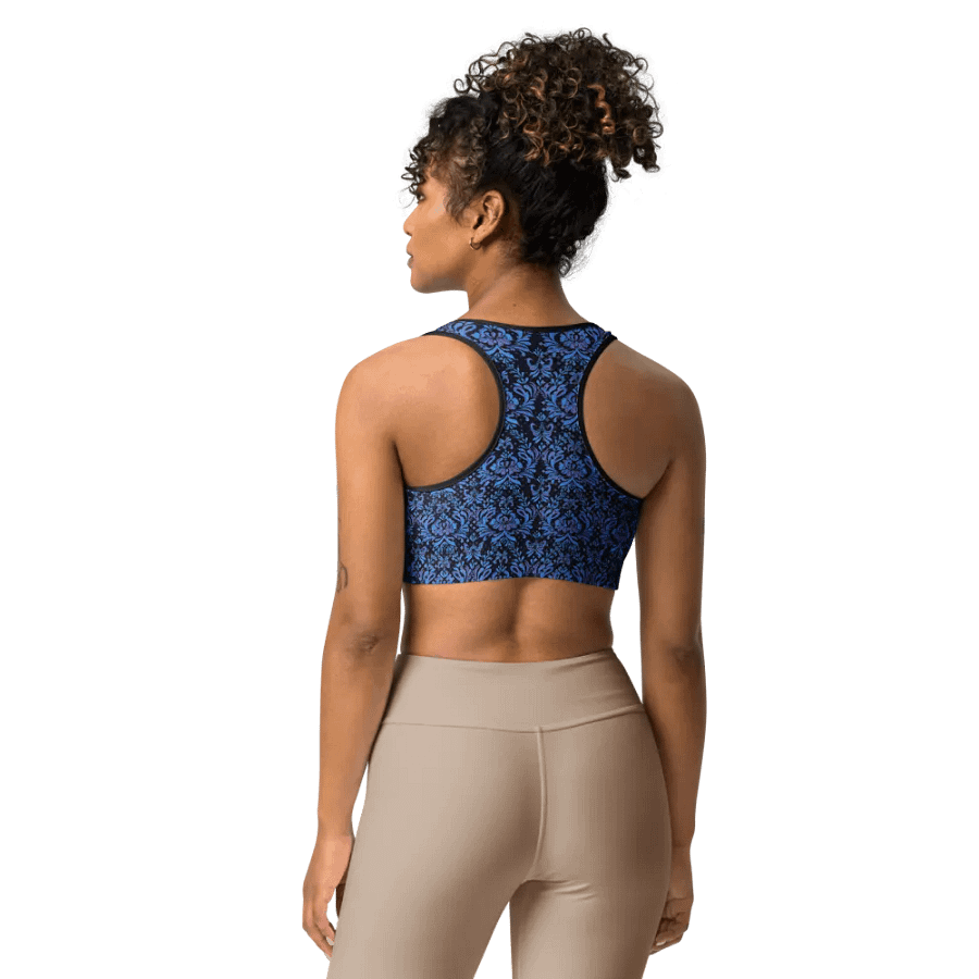 Navy All-Over Print Sports Bra product image (12)