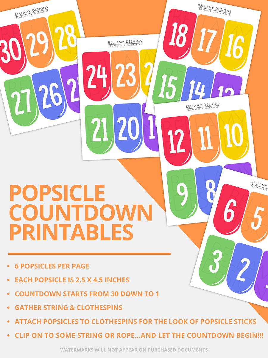 Last Day of School Countdown Printable product image (4)