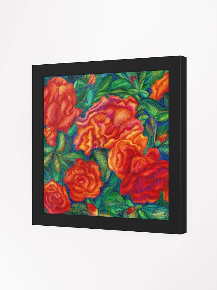 Vibrant Ayous Wood Framed Matte Poster - Red Azaleas product image (22)