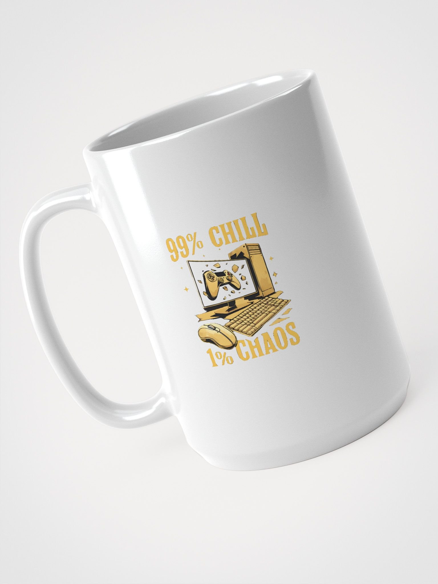 99% Chill 1% Chaos – Funny Gamer Mug | Streamer Mug For Chill Gamers By GamingWithJJ product image (4)