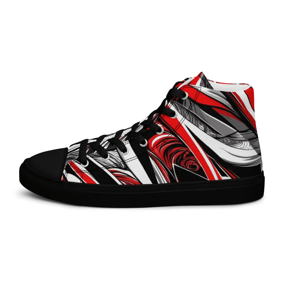 Red White Black Graffiti Design _ Calceonova Streetwear _ Woman High-Top Sneakers product image (10)