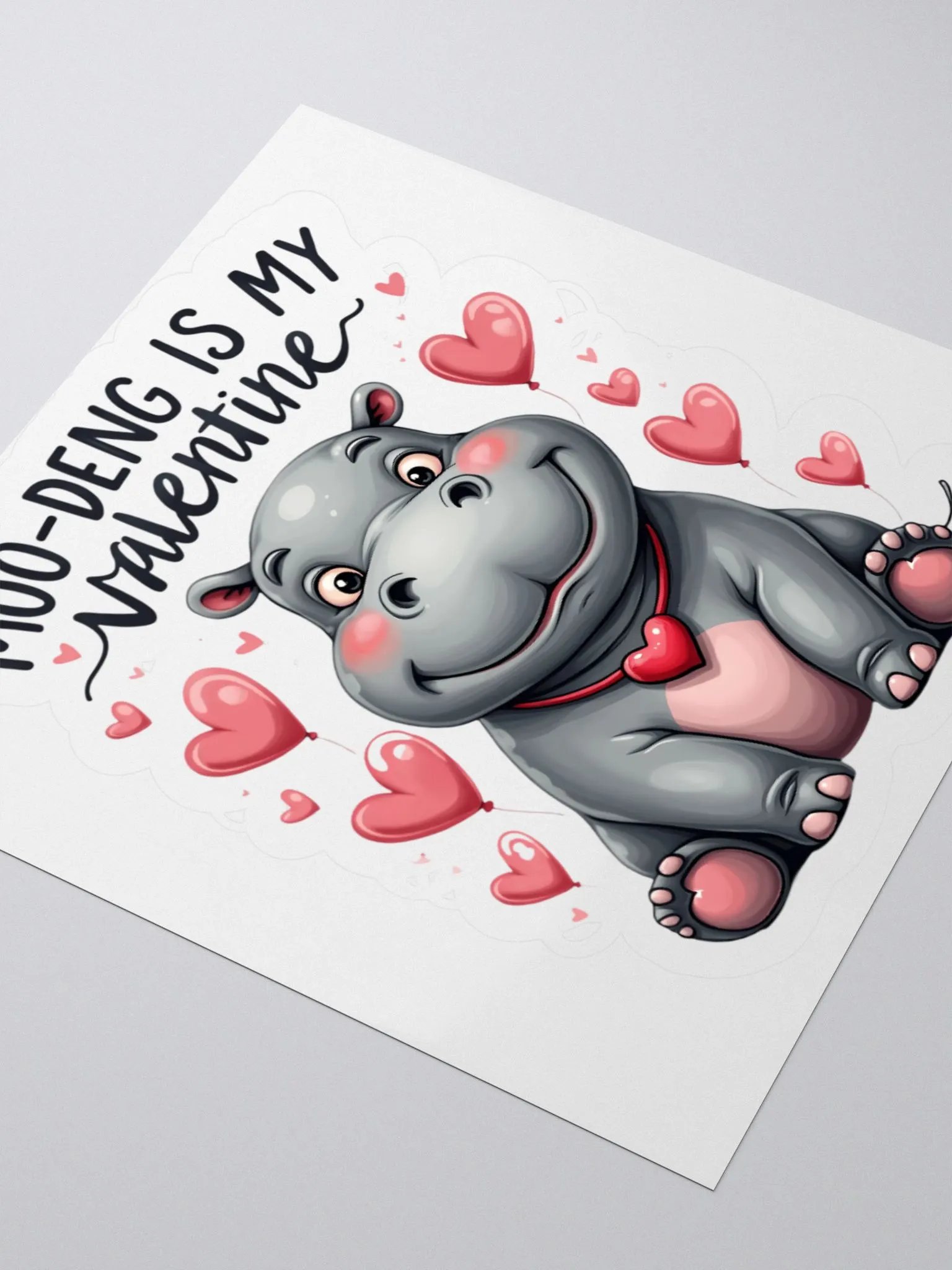 Moo-Deng is My Valentine Stickers product image (9)