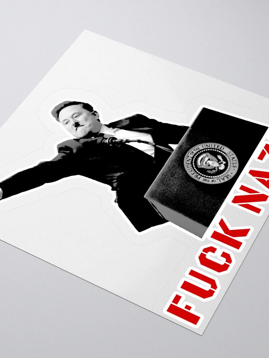 Elon Salute Fuck Nazis Vinyl Kiss Cut Stickers product image (9)