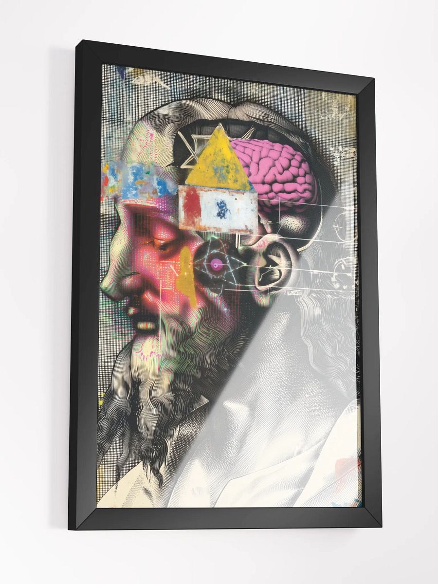 Surreal Jesus Christ Vibrant Ayous Wood Framed Poster product image (3)