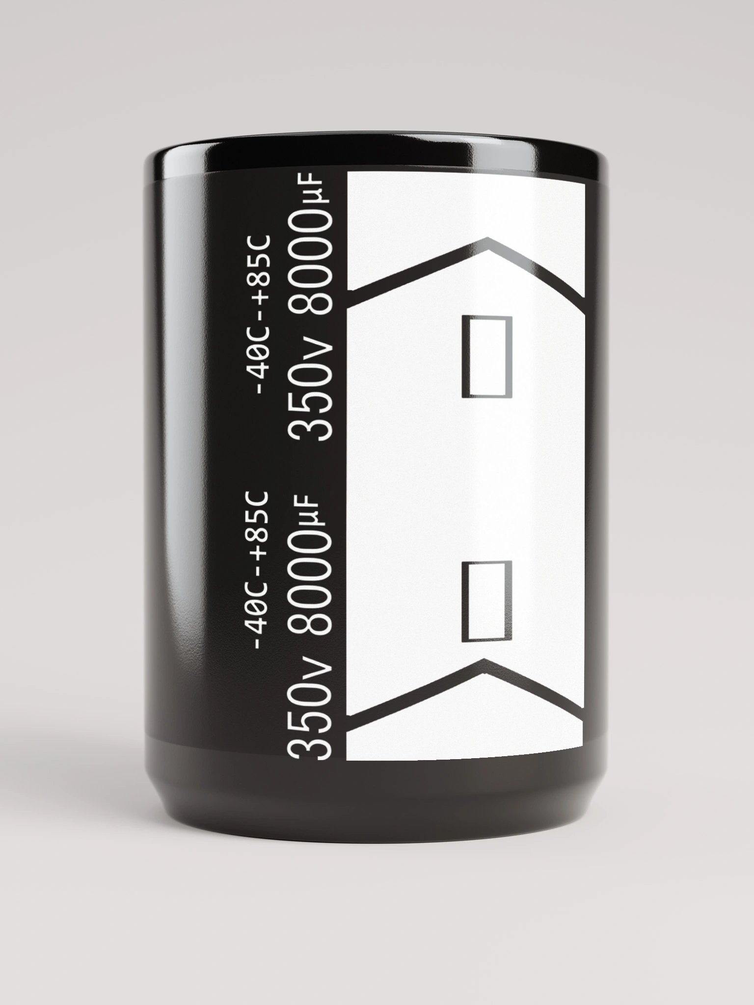 Capacitor Glossy Mug - 15oz Size - BLACK product image (1)