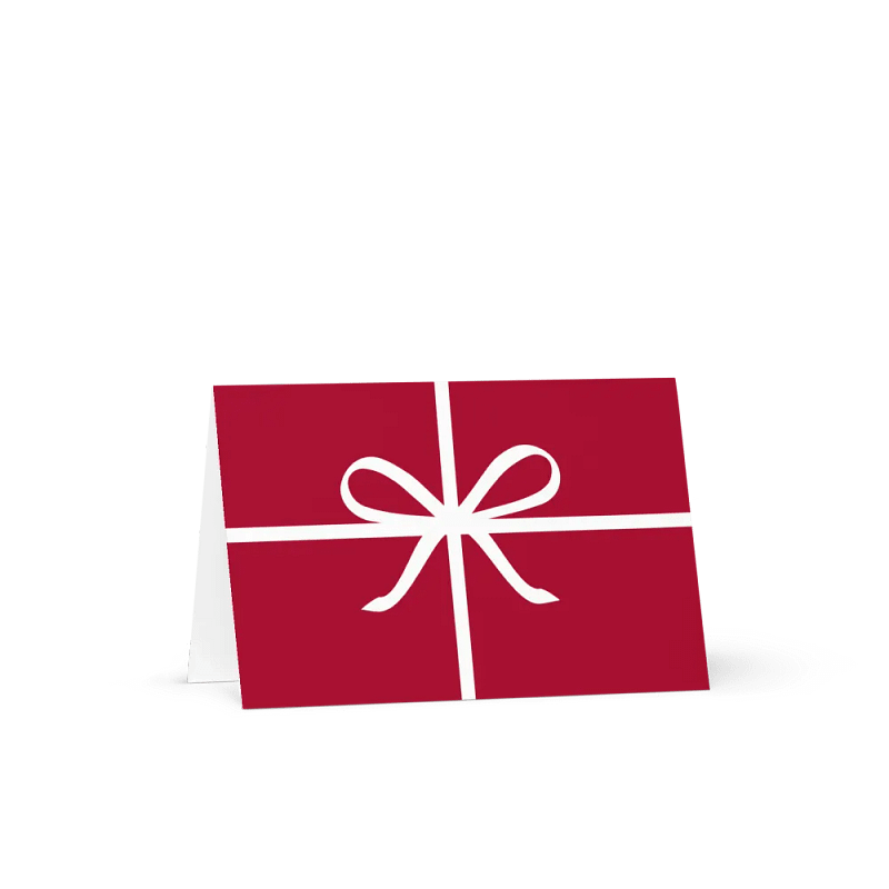 Holiday Gift Ribbon Bow Greeting Card