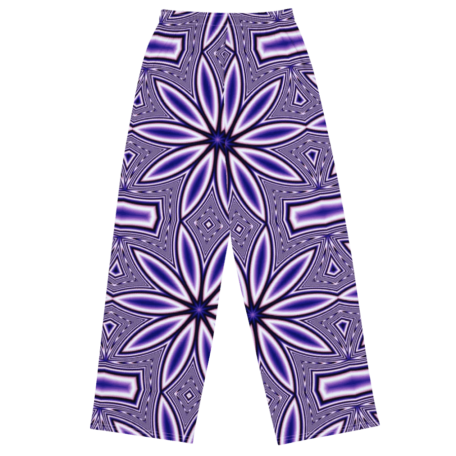 Blue Flower Kaleidoscope Wideleg Pants product image (1)