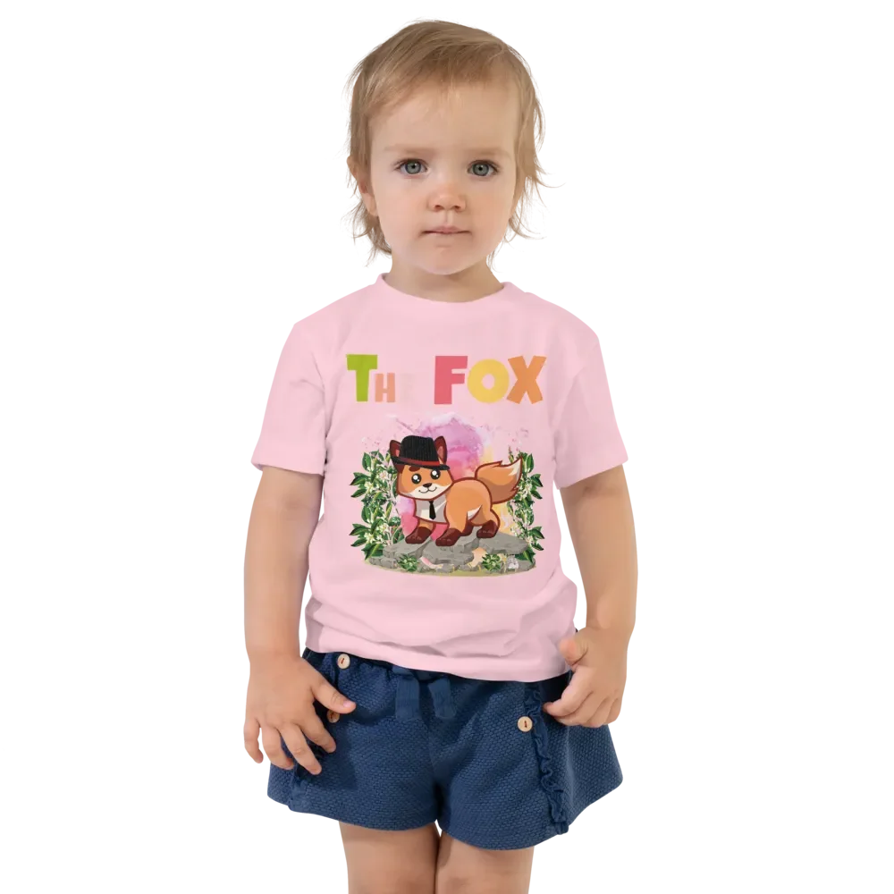 The Fox Colorful Funny Cute Bella +Canvas Toddler T-Shirt – Funny Shirt, Best Gift for Kids product image (1)