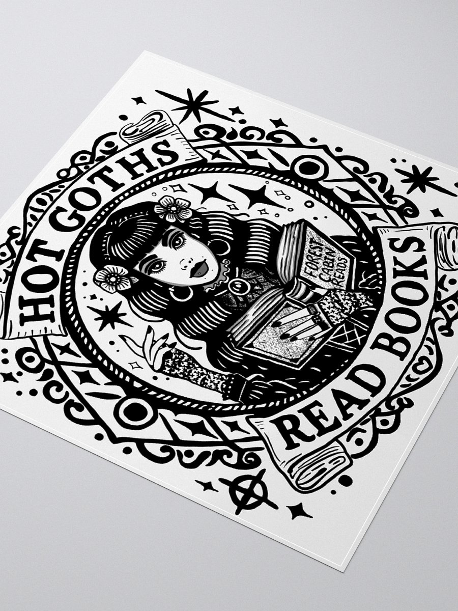" HOT GOTHS READ BOOKS " Sticker product image (3)