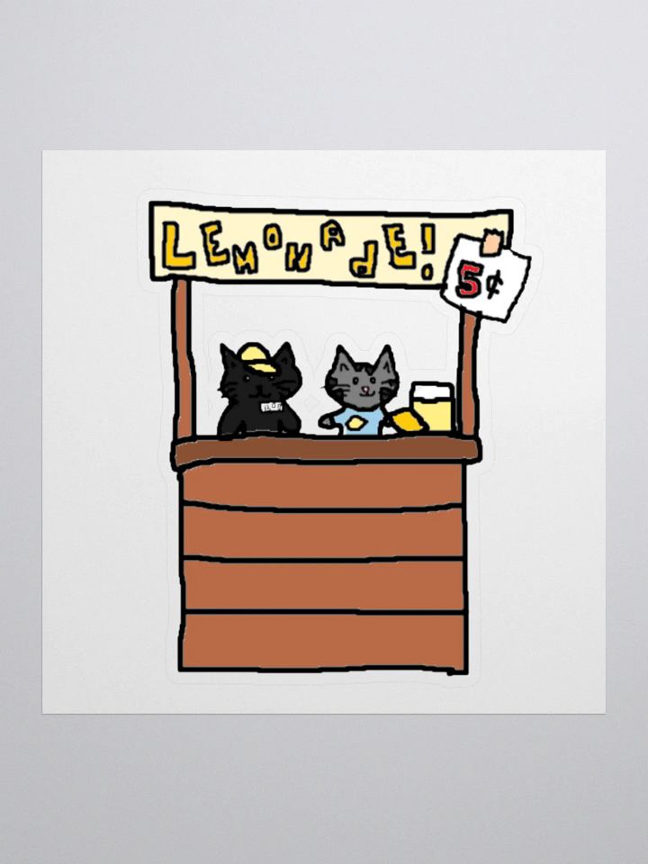 Maxwell and Boo's Lemonade Stand // Kiss Cut Sticker product image (1)