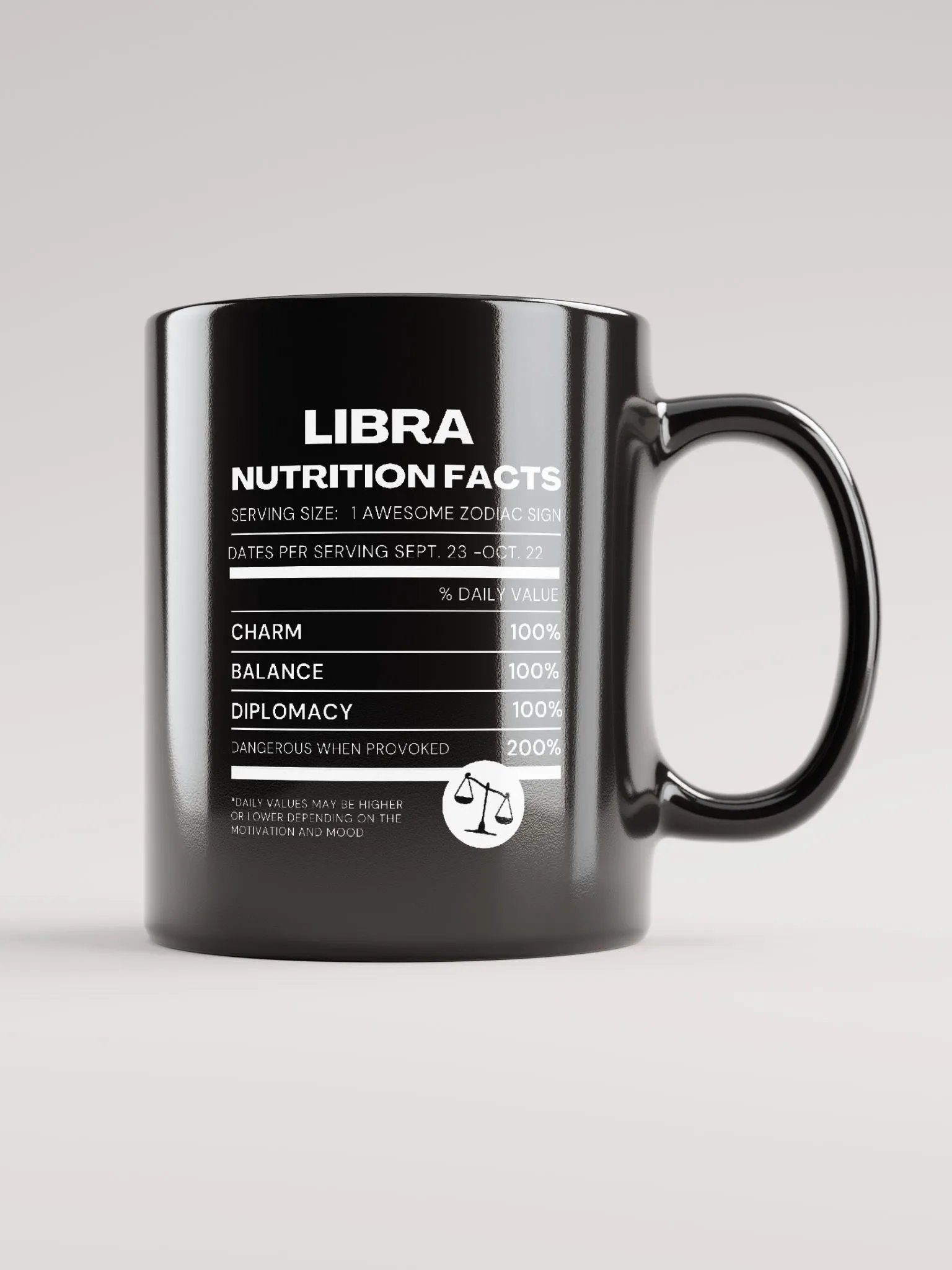 Libra Nutrition Facts Mug product image (1)