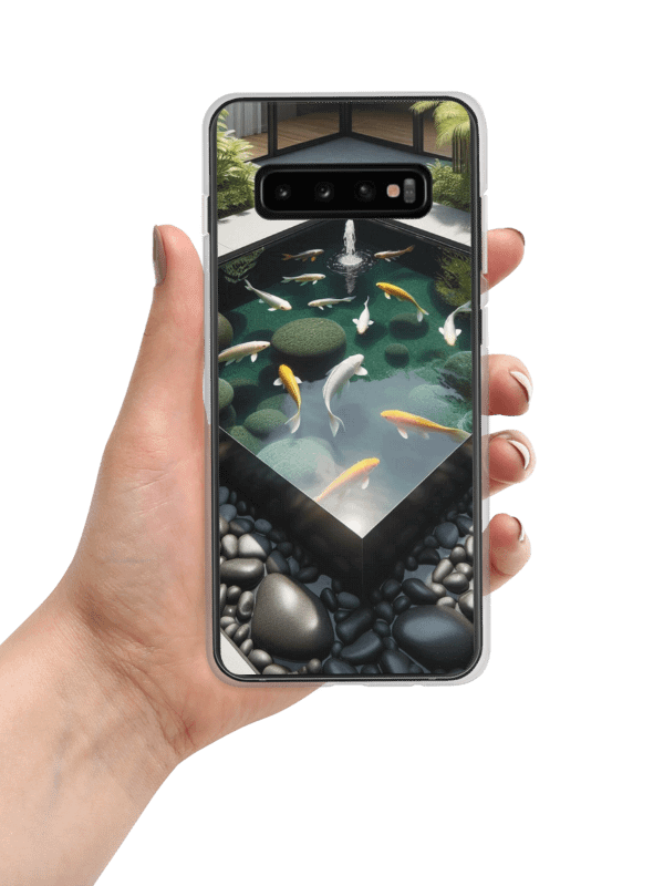 Serene Koi Pond Clear Samsung® Case |Ai Design product image (7)