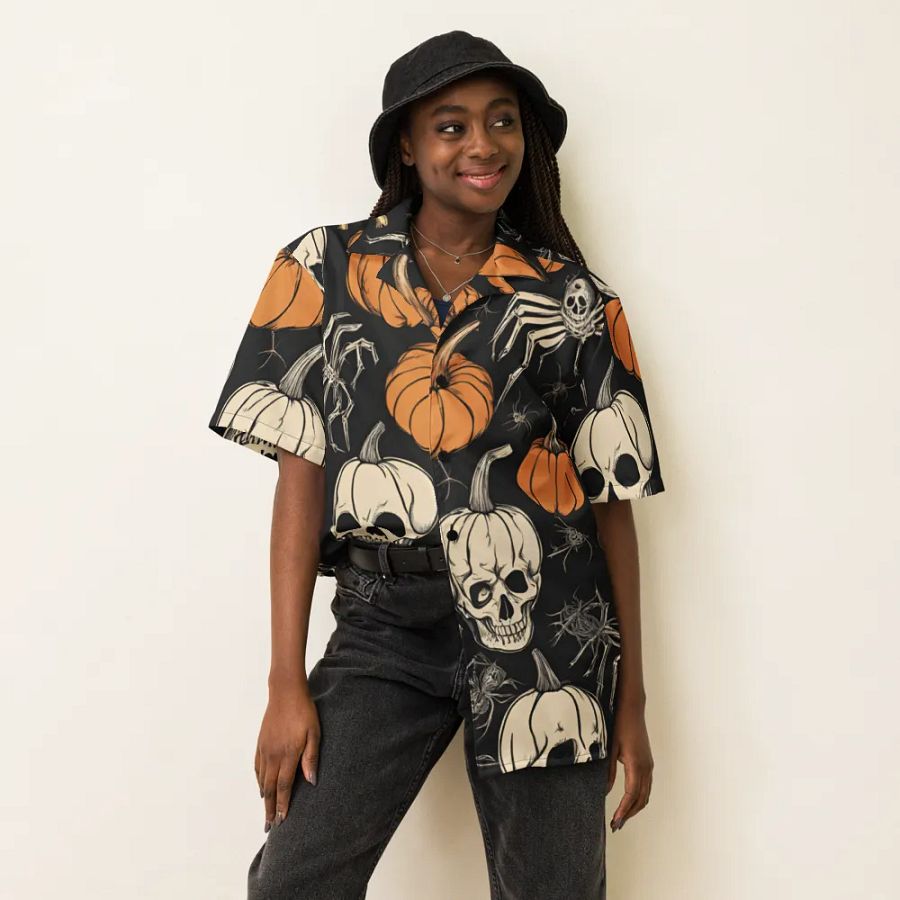 Spooky Paradise Hawaiian Shirt product image (6)