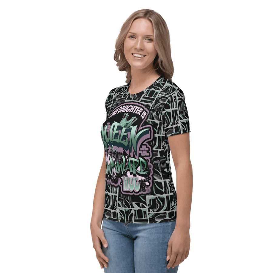 Queen of the Awkward Hug #Autism All Over Print T-shirt product image (7)