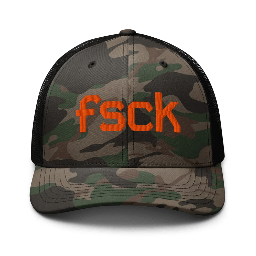 FSCK - Camo Trucker Hat product image (1)