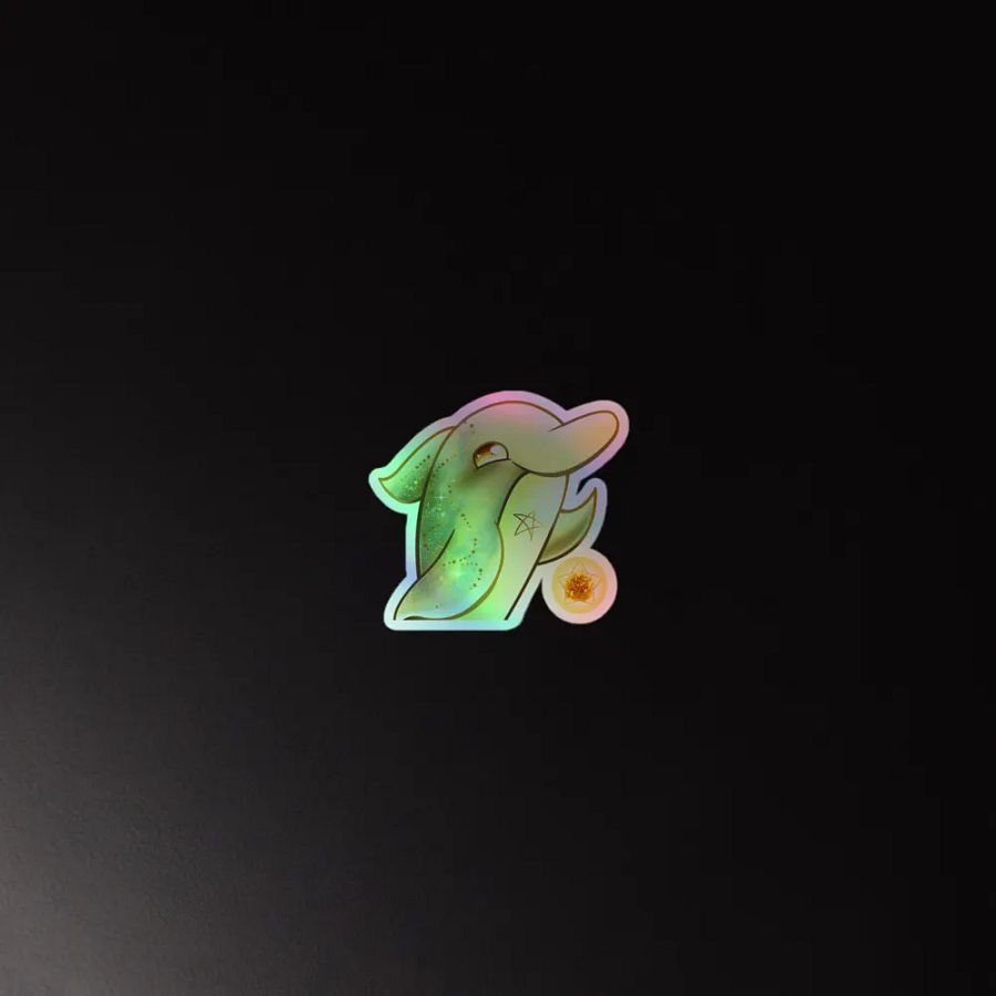 CELESTIAL STAR DOLPHIN - HOLOGRAPHIC STICKER product image (2)