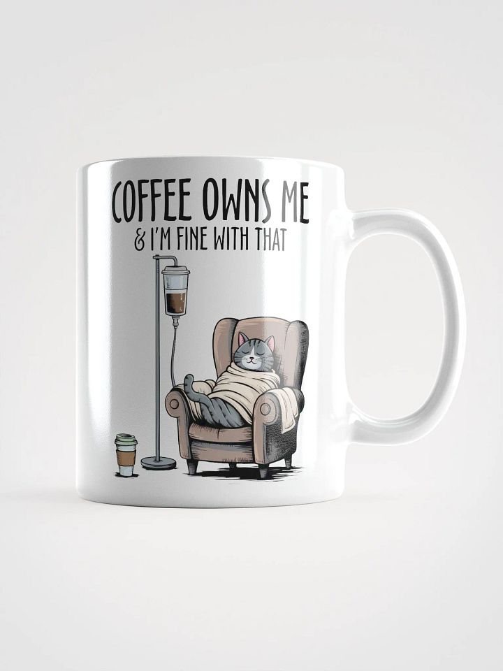 Cozy Cat Coffee Owns Me Mug product image (1)