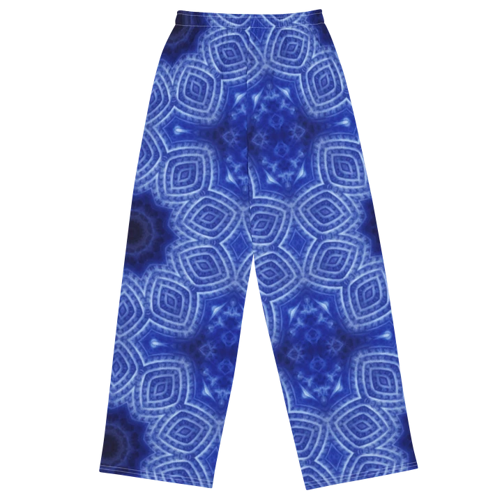Blue and White Kaleidoscope Wideleg Pants product image (1)