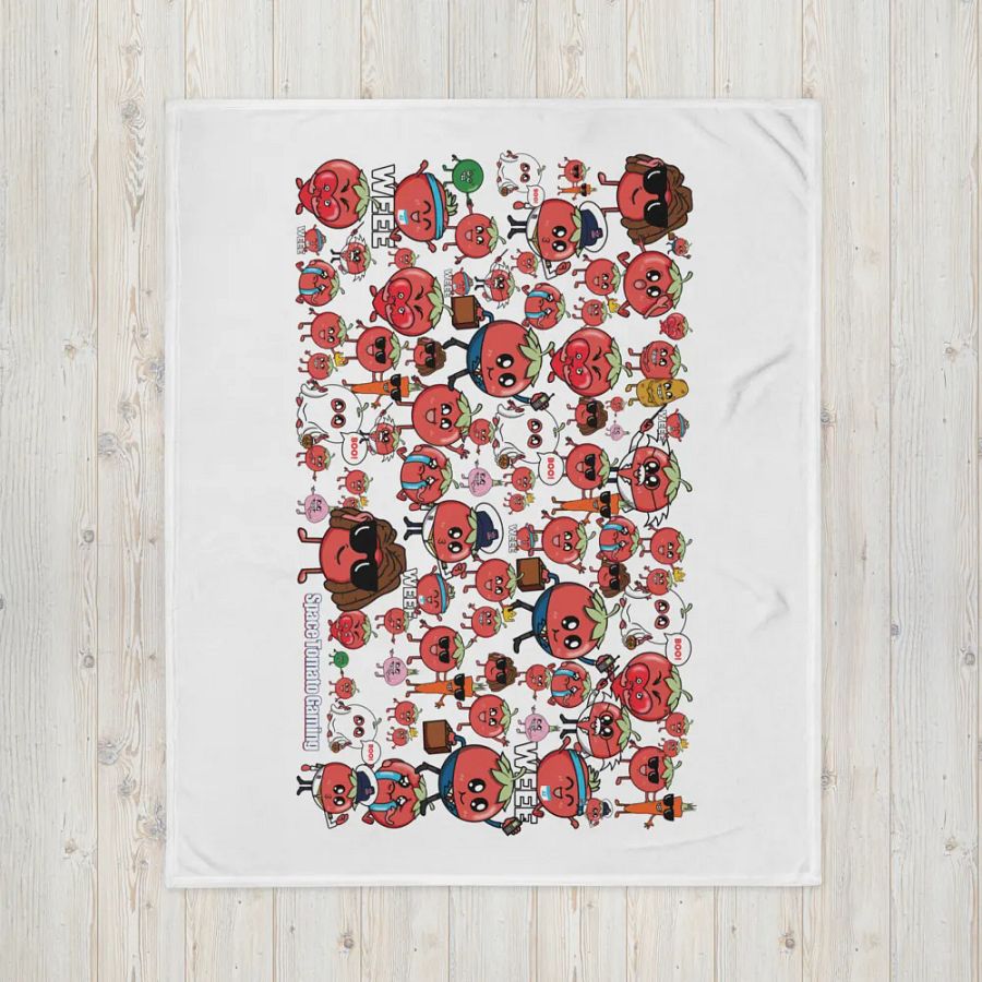 Tomato CONJUCTION Blanket| Space Tomato Gaming Throw Blanket product image (4)