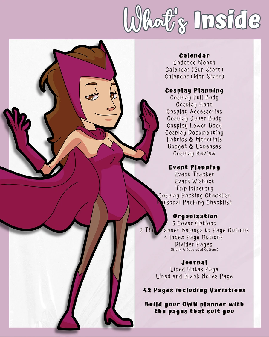 Soft Rose Cosplay Planner Printable product image (3)