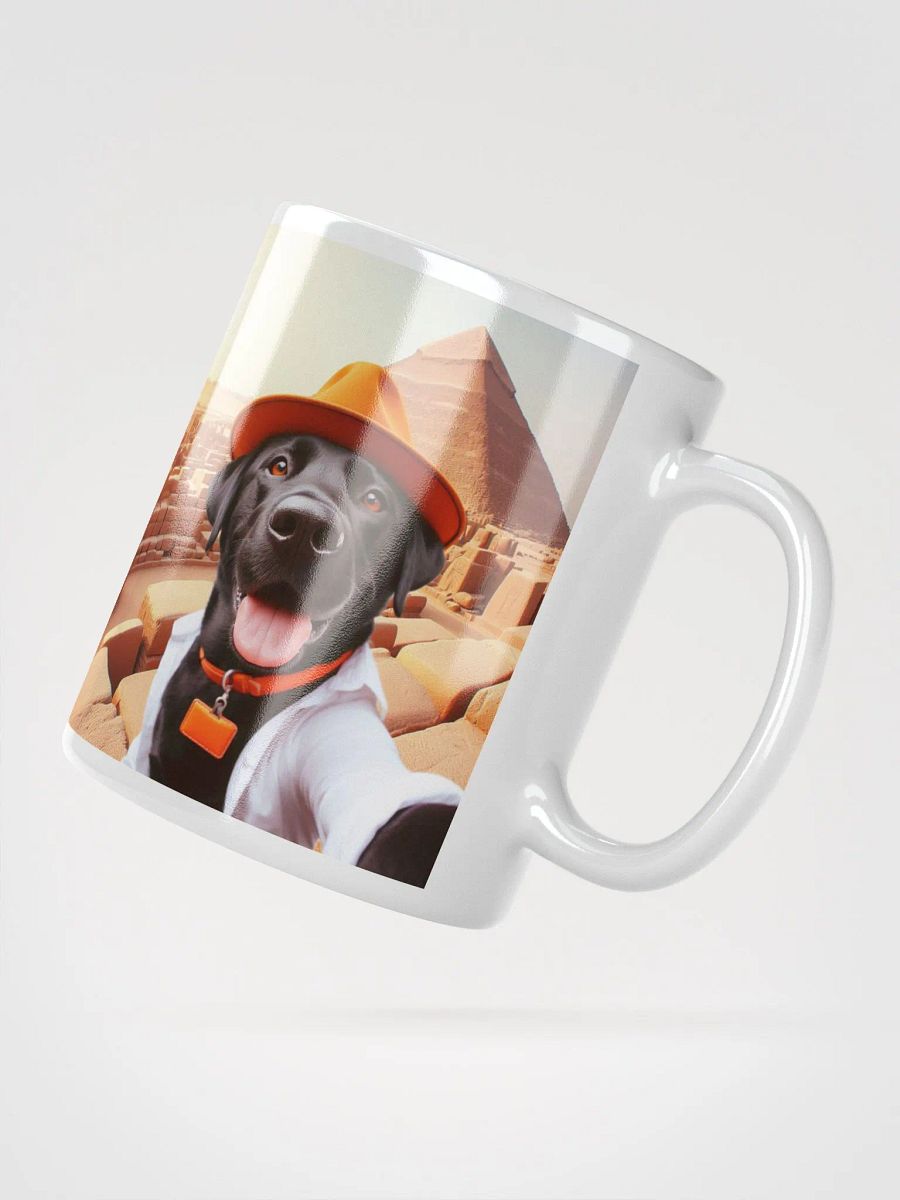 Pyramid Black Labrador Selfie #Humorous Mug - White product image (2)