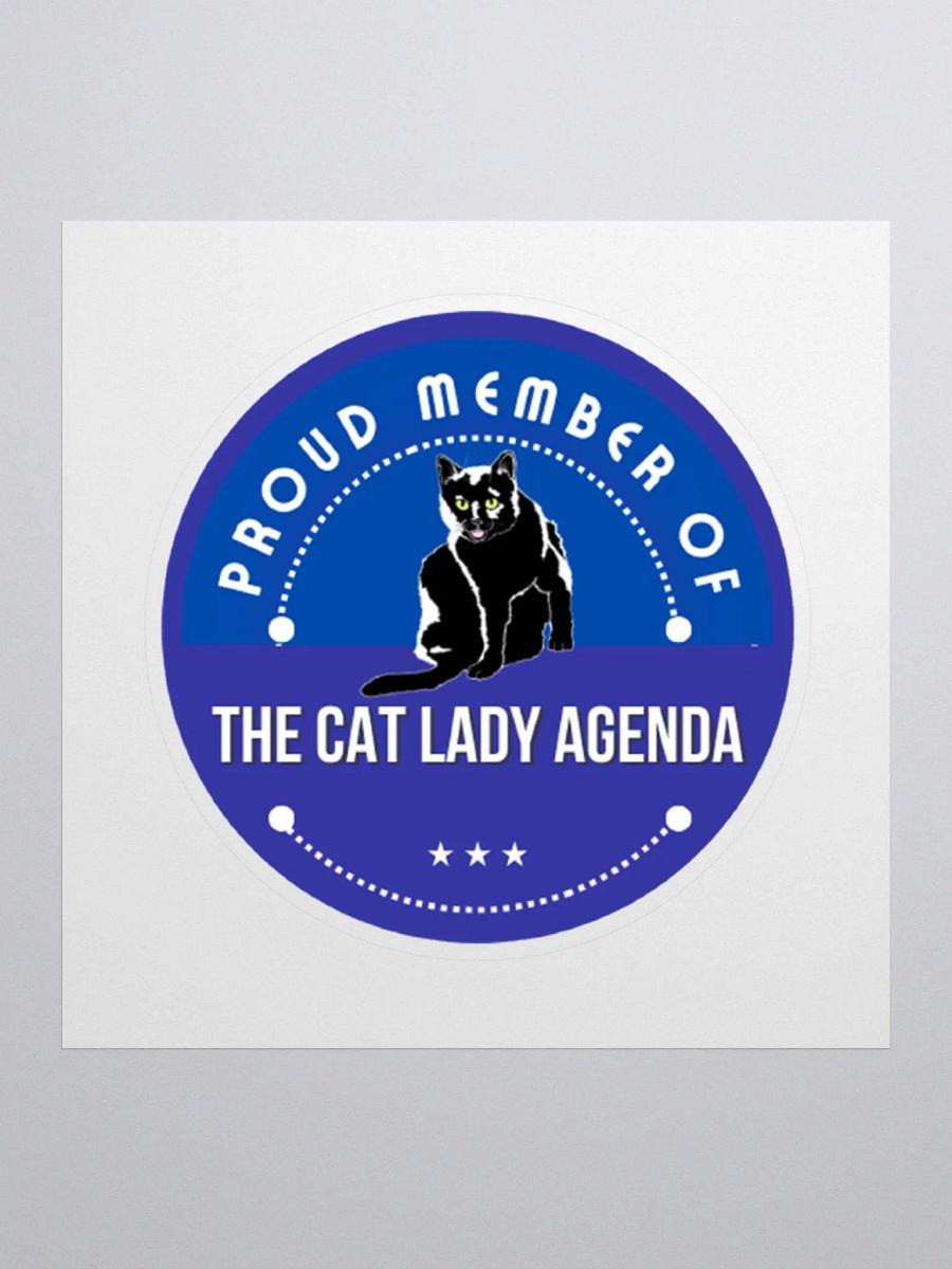 The Cat Lady Agenda Blue Logo Sticker product image (1)