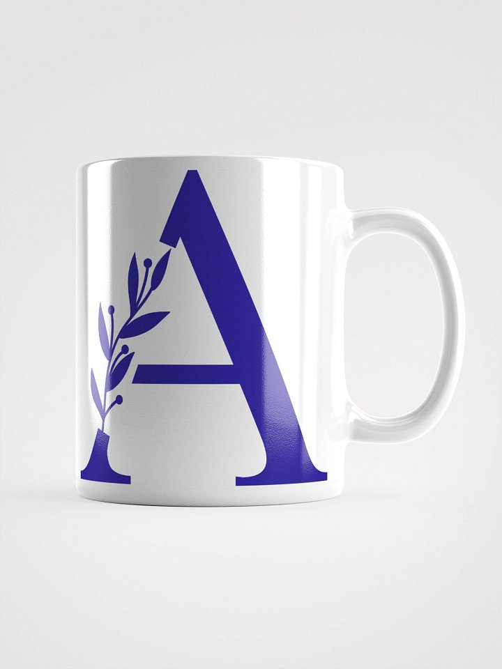 Aesthetic Foliage White Mug (Blue) product image (1)