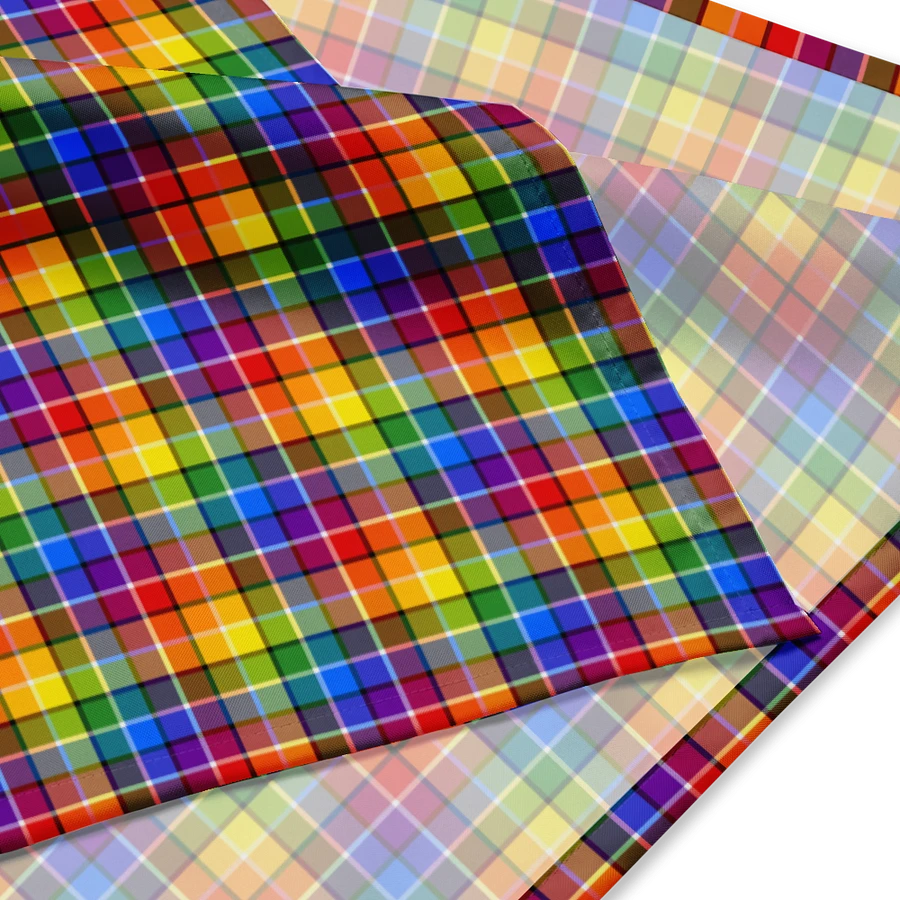 Bright Rainbow Plaid Bandana product image (2)