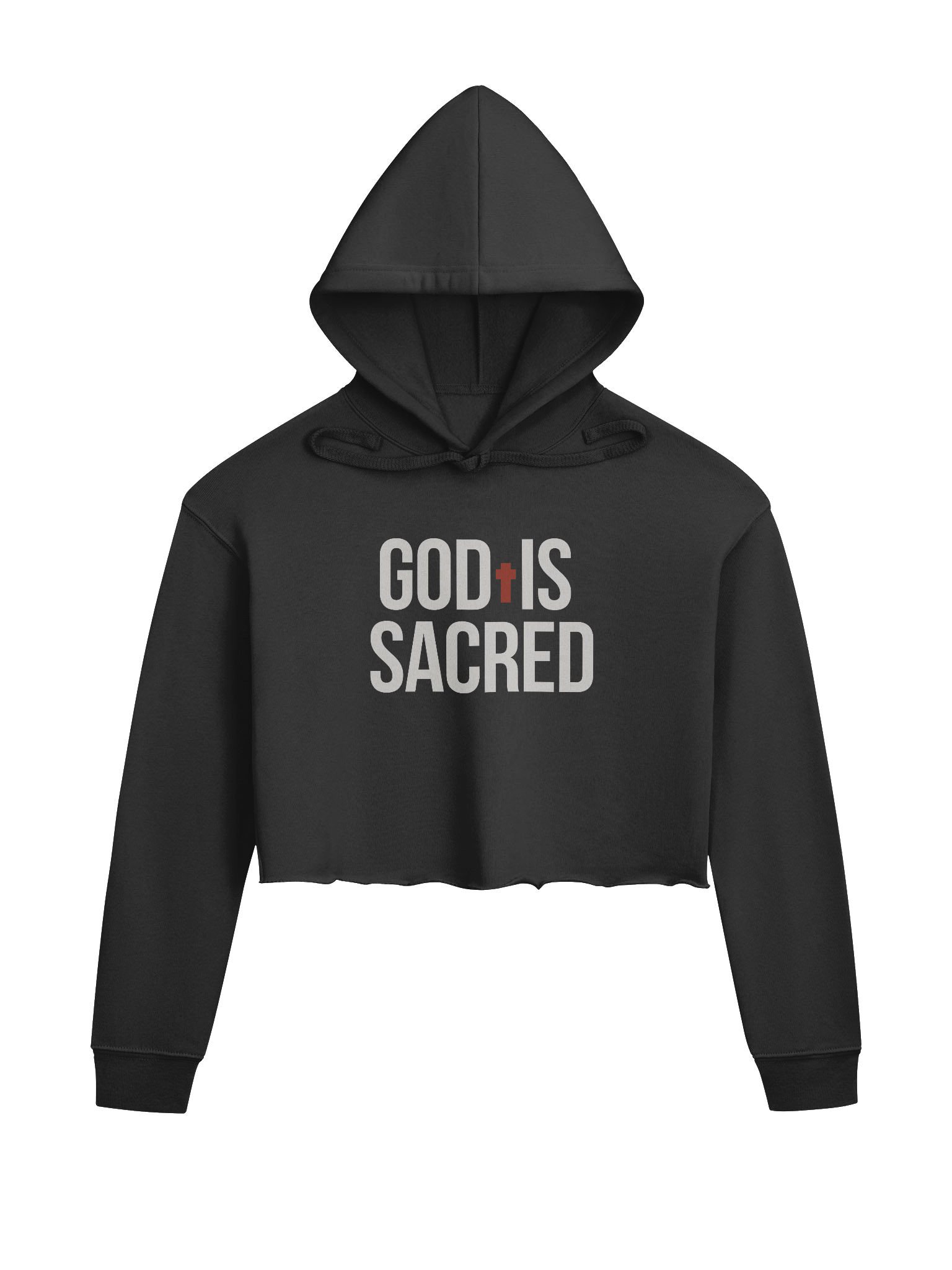 GOD IS SACRED CROP HOODIE product image (1)